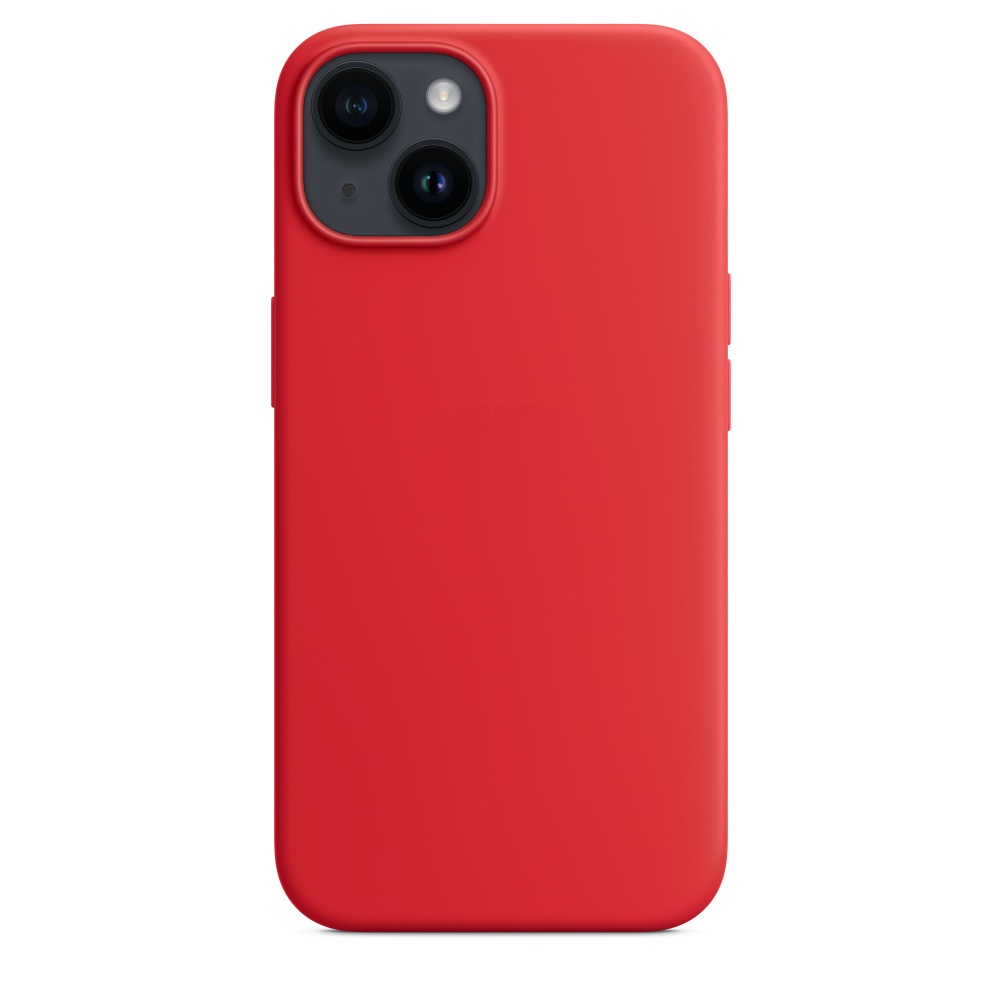 Силиконовый чехол Naturally Silicone Case with MagSafe Red для iPhone 14