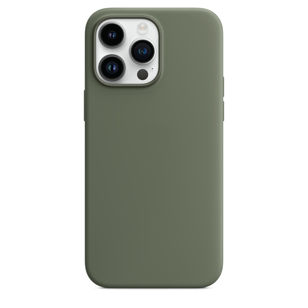 Силиконовый чехол Naturally Silicone Case with MagSafe Olive для iPhone 14 Pro Max