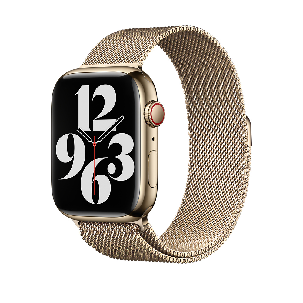 Браслет Stainless Steel Gold Milanese Loop Apple Watch 45mm (ML763AM/A)