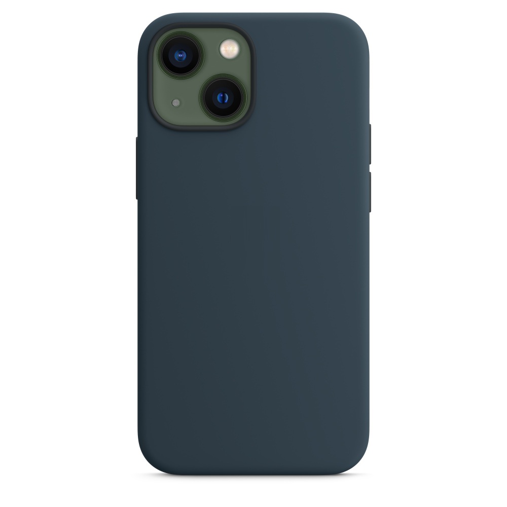 Силиконовый чехол Naturally Silicone Case with MagSafe Abyss Blue для iPhone 13 mini