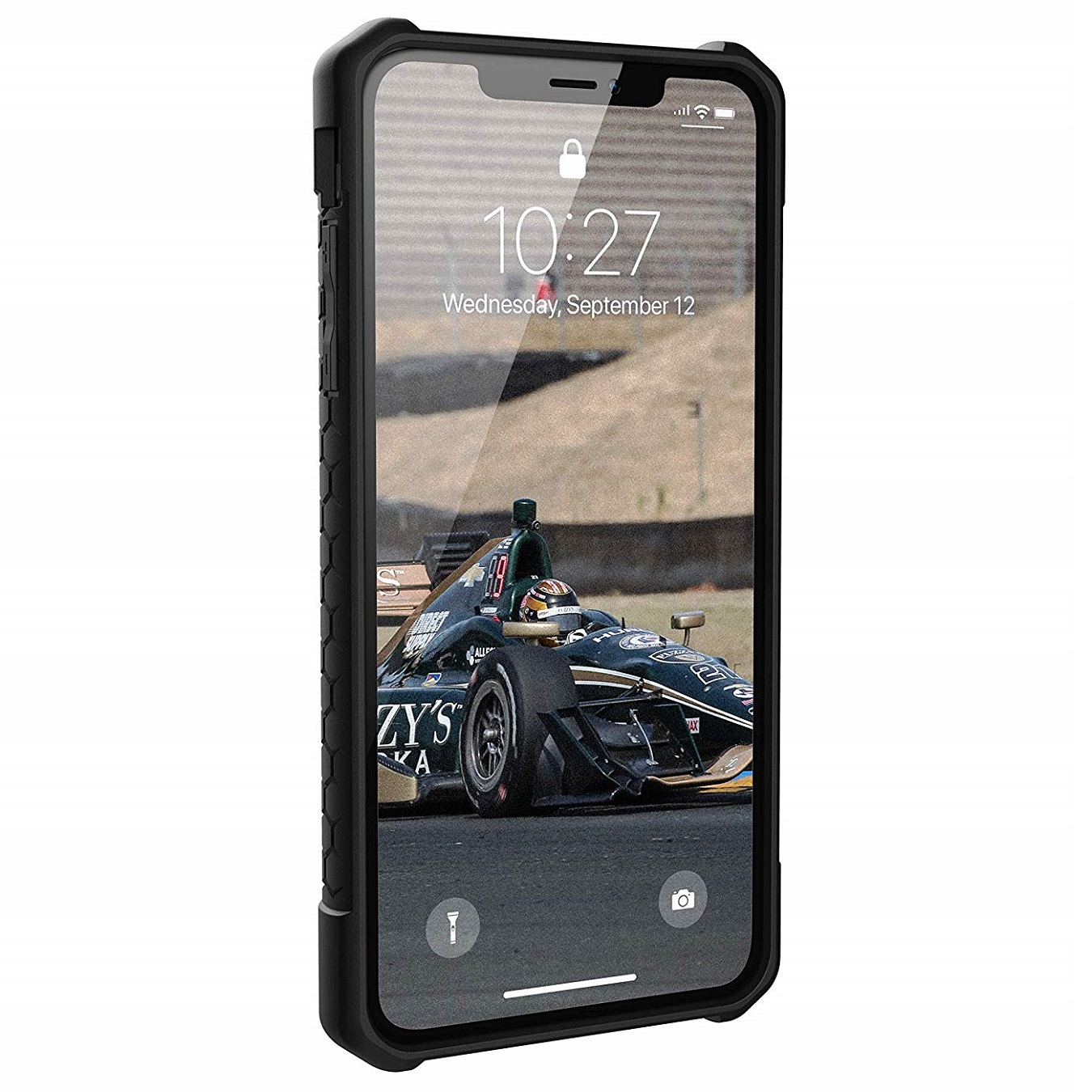 Противоударный защитный чехол UAG Monarch Black Leather для iPhone Xs Max