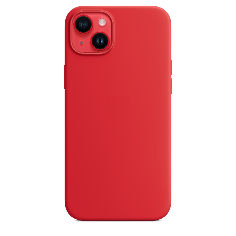 Силиконовый чехол Naturally Silicone Case with MagSafe Red для iPhone 14 Plus