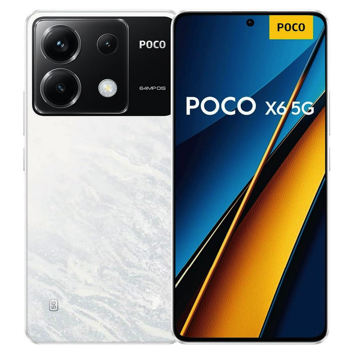 Смартфон Xiaomi POCO X6 5G 12/256 ГБ Global, Dual nano SIM, белый