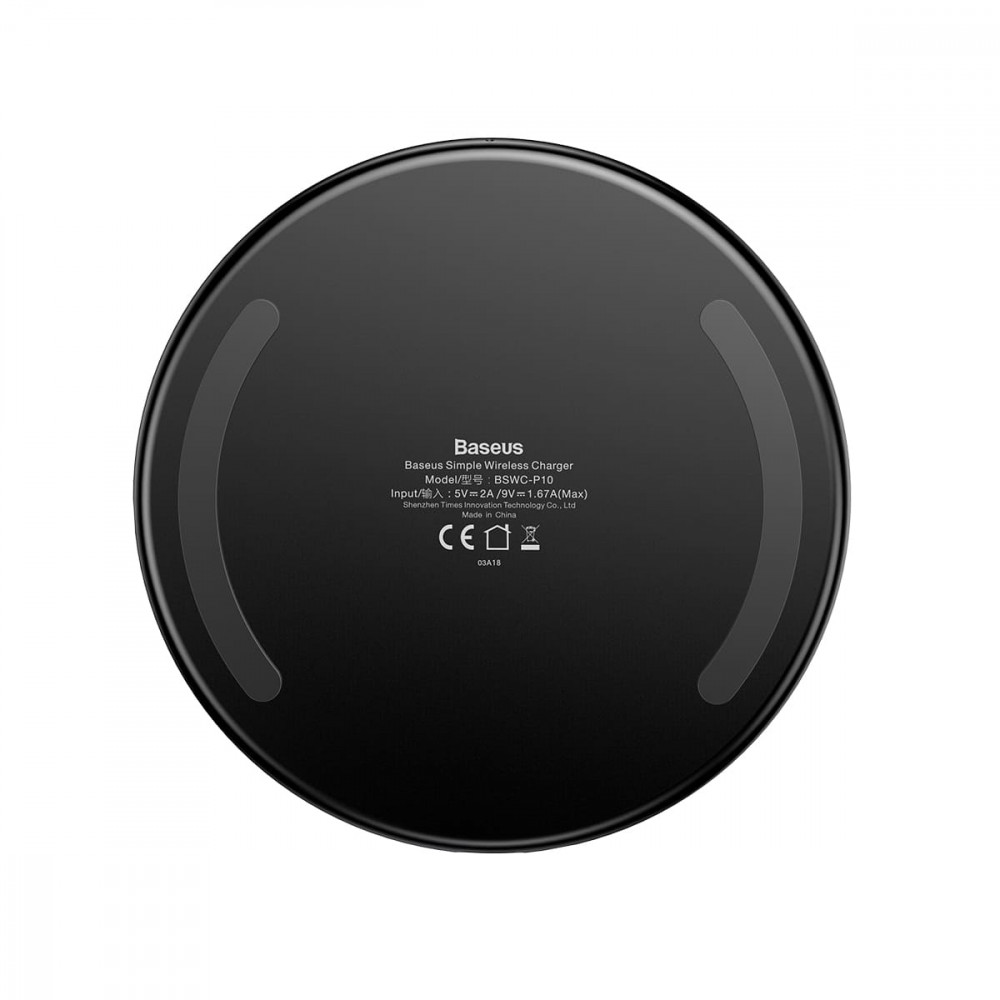 Беспроводная зарядка Baseus Simple Wireless Charger Clear Black