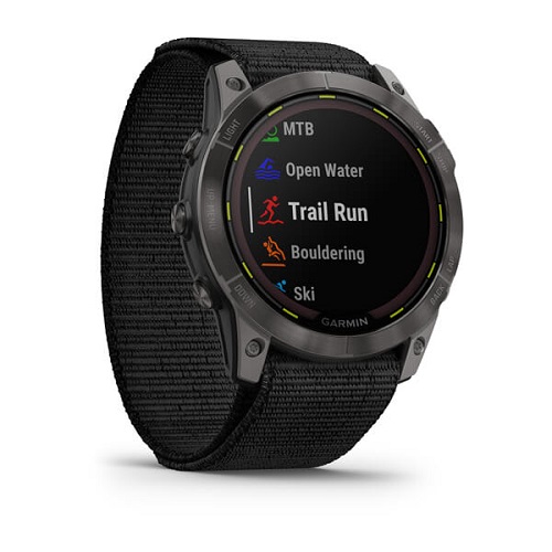 Умные часы Garmin Enduro 2 Sapphire Solar Carbon Grey DLC Titanium with Ultrafit Band (010-02754-01)