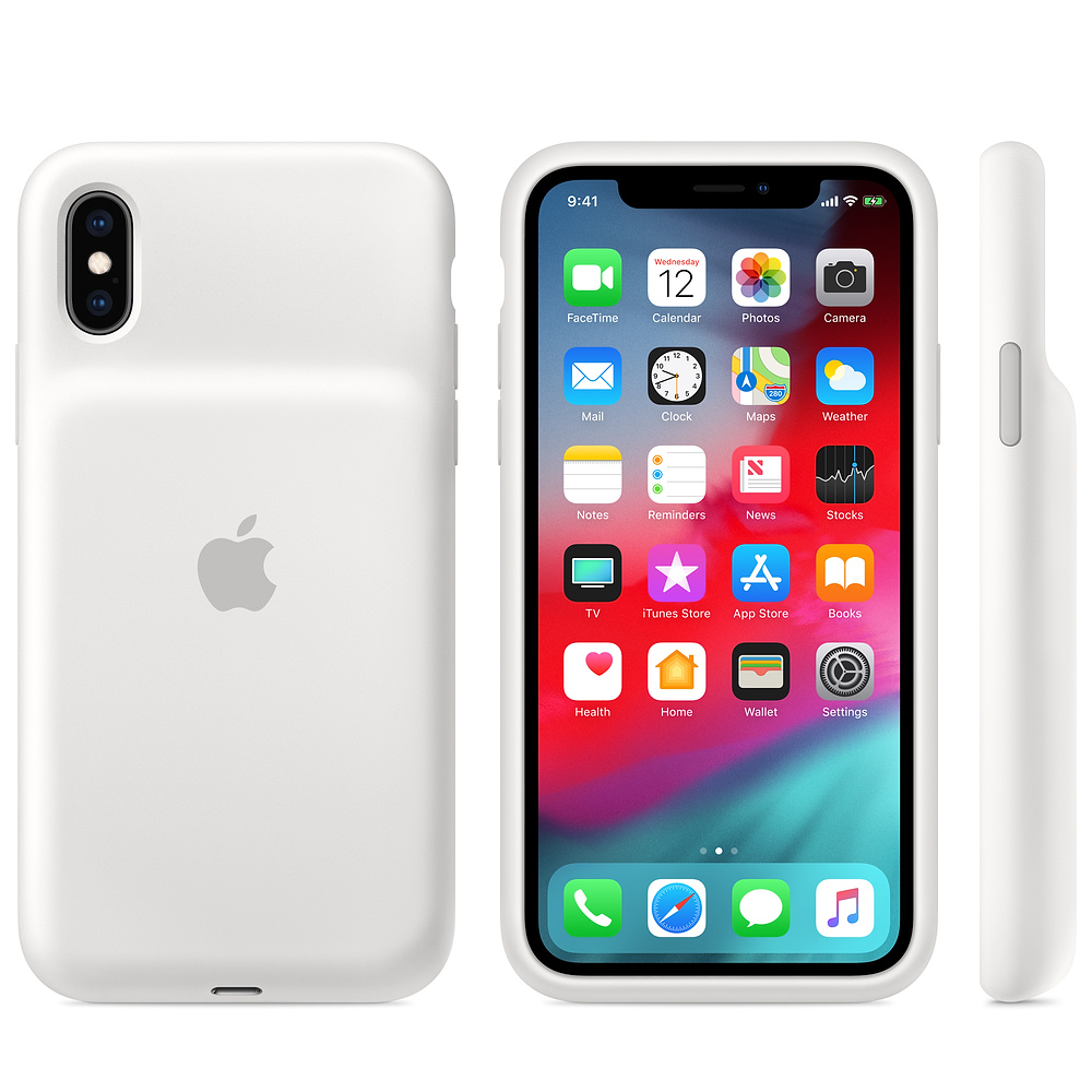 Силиконовый чехол-аккумулятор Apple iPhone XS Smart Battery Case White (MRXL2ZM/A) для iPhone Xs