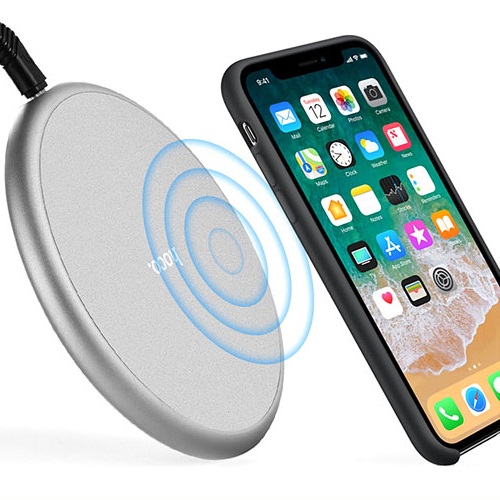 Беспроводное зарядное устройство Hoco CW3A Round Wireless Charging Gray