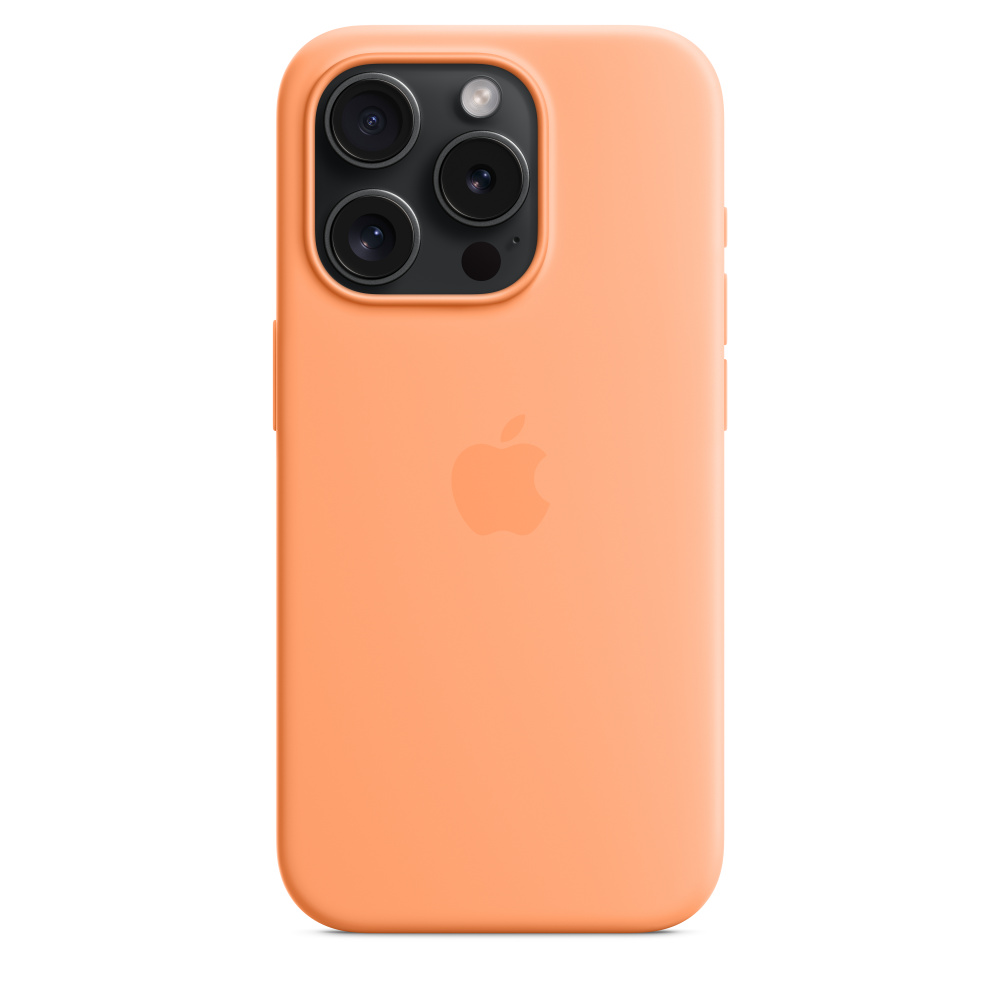 Силиконовый чехол Apple iPhone 15 Pro Silicone Case with MagSafe - Orange Sorbet (MT1H3ZM/A) для iPhone 15 Pro