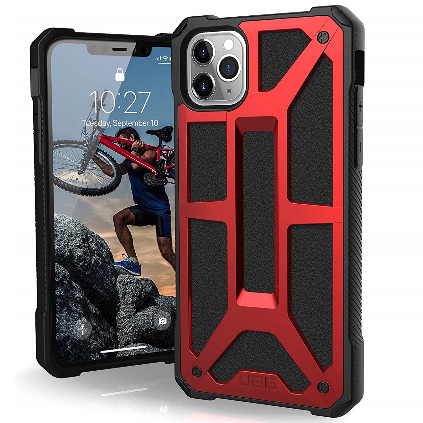 Противоударный защитный чехол UAG Monarch Crimson для iPhone 11 Pro Max