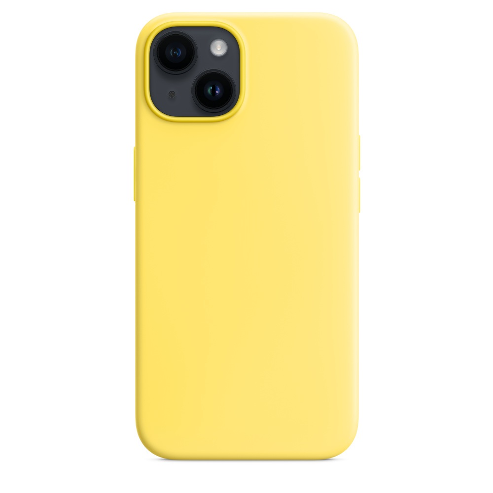 Силиконовый чехол Naturally Silicone Case with MagSafe Canary Yellow для iPhone 14