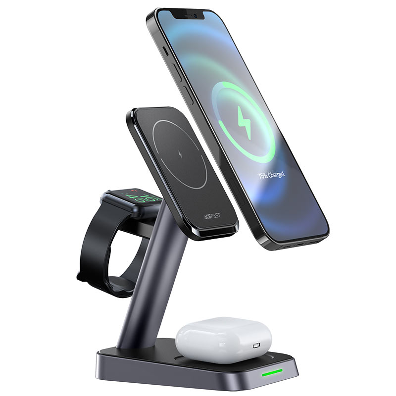 Беспроводное зарядное устройство ACEFAST Fast Wireless Charger Desktop Holder E3 3-in-1 Black