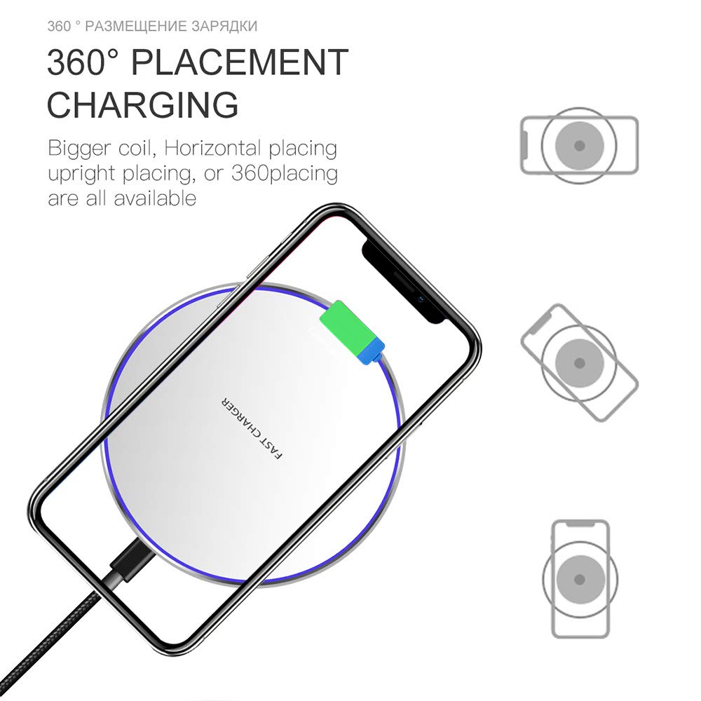 Беспроводное зарядное устройство FDGAO (10W) Qi Wireless Charger White