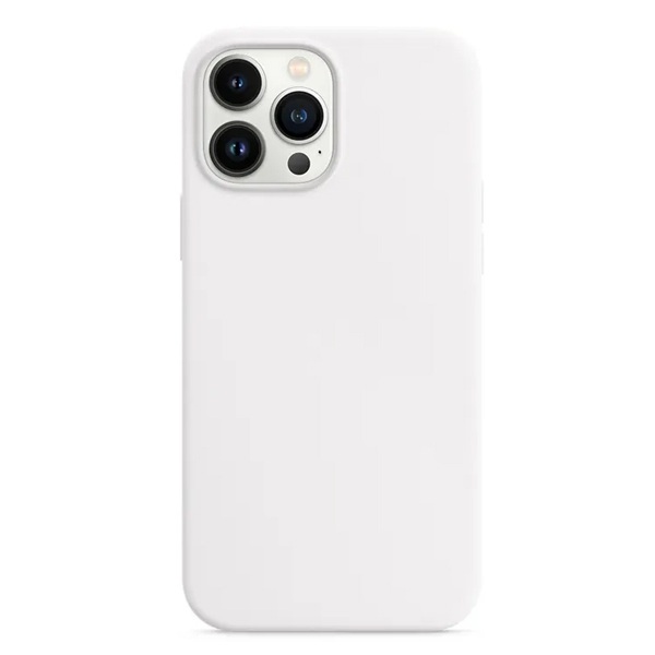 Силиконовый чехол Naturally Silicone Case White для iPhone 13 Pro Max