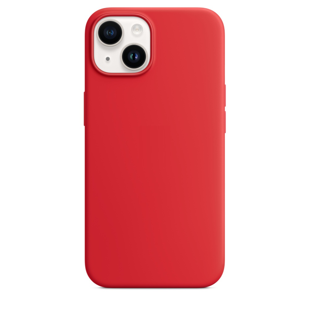 Силиконовый чехол Naturally Silicone Case with MagSafe Red для iPhone 14