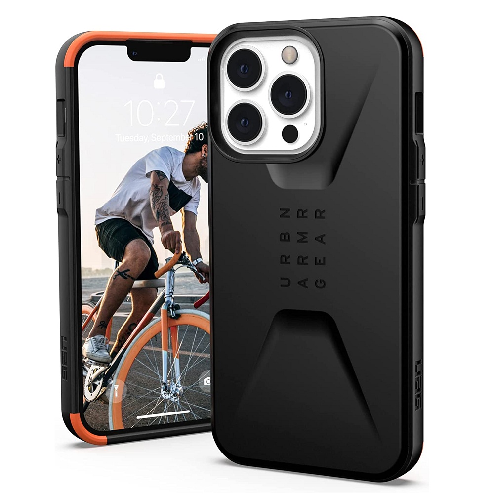 Противоударный защитный чехол UAG Civilian Black для iPhone 13 Pro