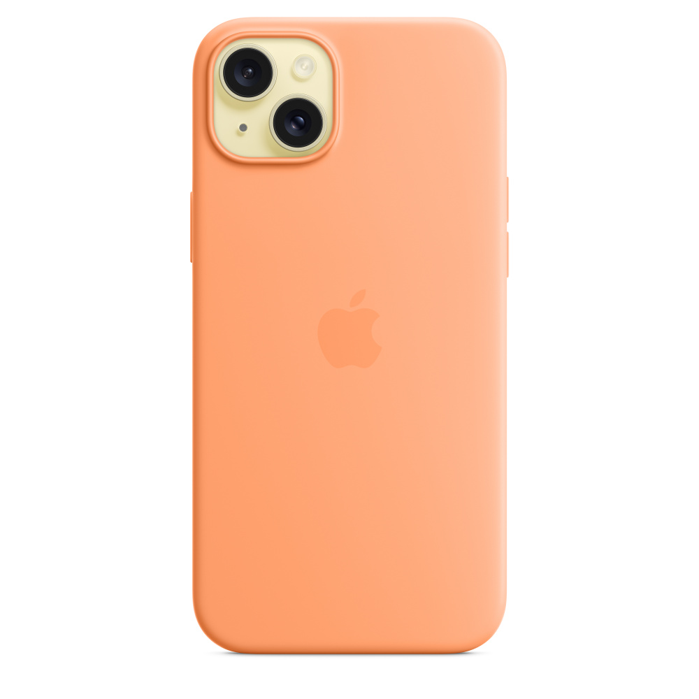 Силиконовый чехол Apple iPhone 15 Plus Silicone Case with MagSafe - Orange Sorbet (MT173ZM/A) для iPhone 15 Plus