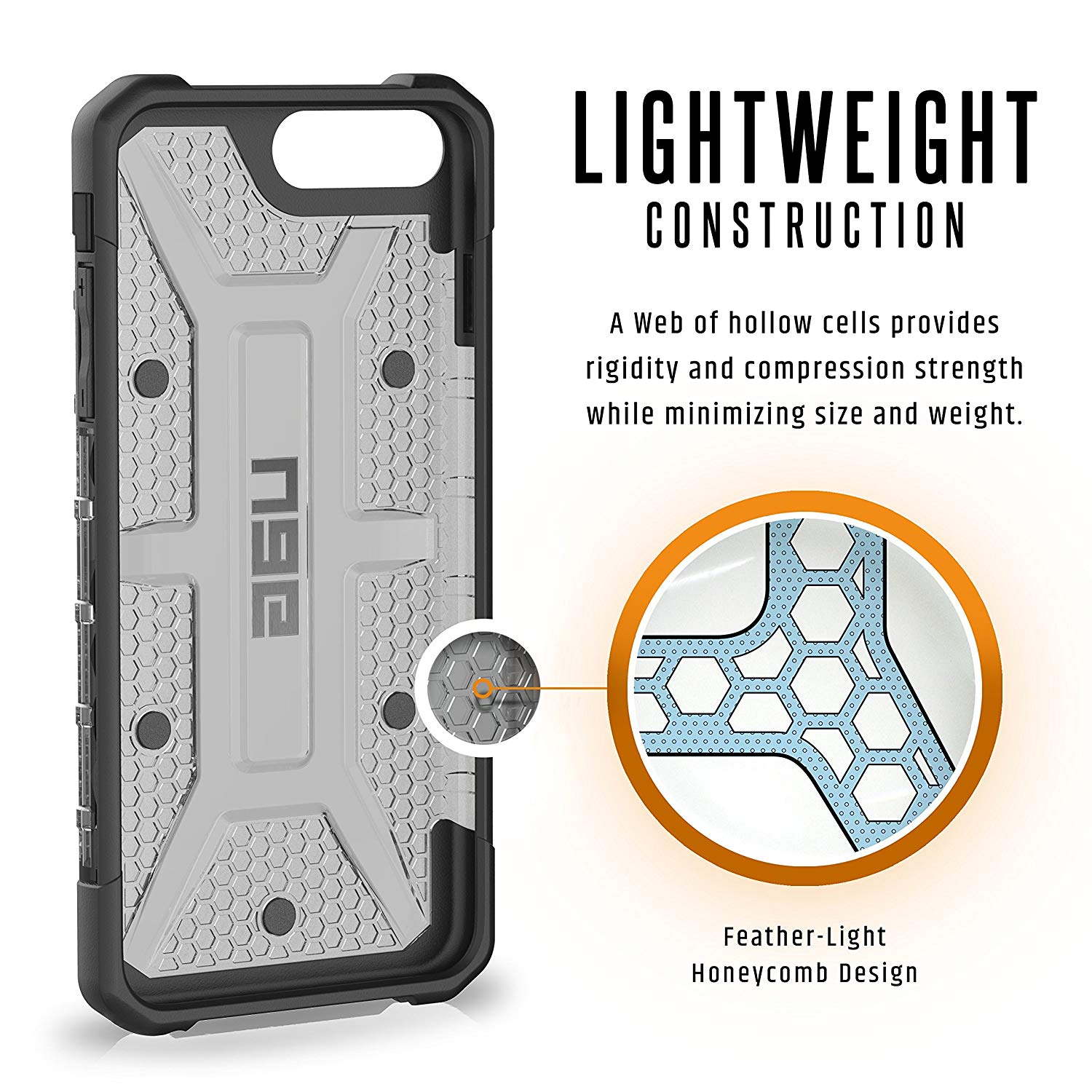 Противоударный защитный чехол UAG Plasma Ash для iPhone 7 Plus/8 Plus