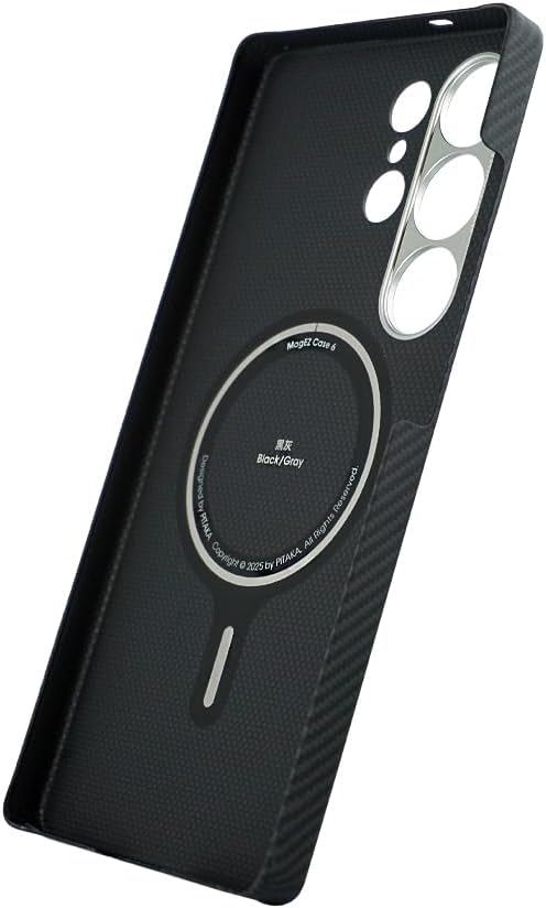 Чехол Pitaka Ultra-Slim Case 600D Black/Grey (Twill) для Samsung S25 Ultra