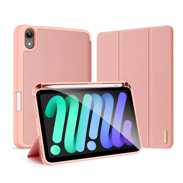 Чехол-книжка Dux Ducis Domo Series Pink для iPad mini 6 (2021)/iPad Mini 7 (2024)