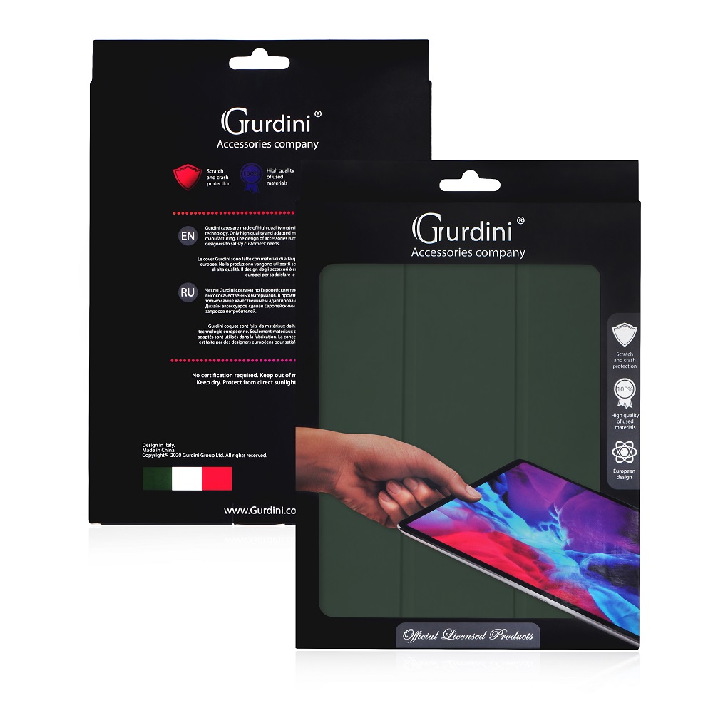 Чехол-книжка Gurdini Milano Series (pen slot) для iPad 10.9 (2022) Pine Green