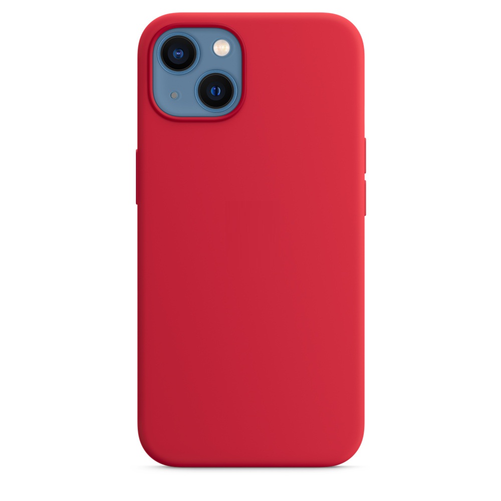 Силиконовый чехол Naturally Silicone Case with MagSafe Red для iPhone 13