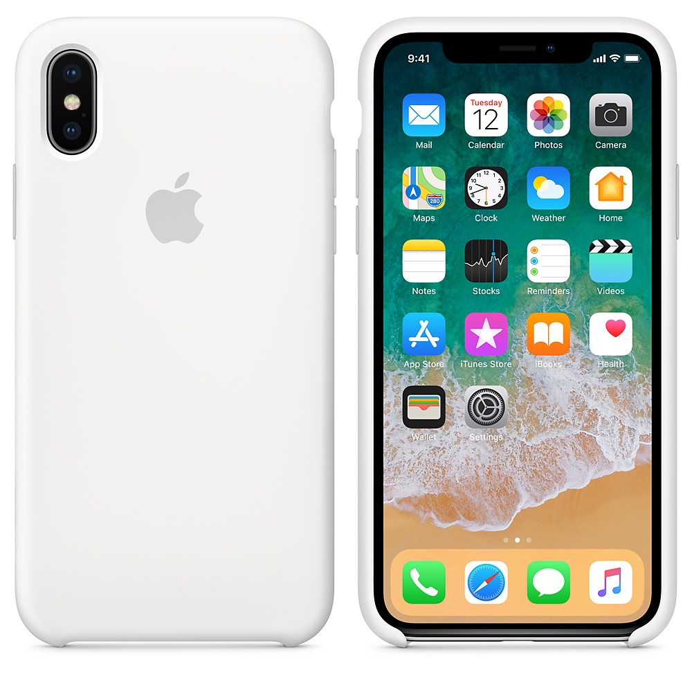 Силиконовый чехол Apple iPhone X Silicone Case - White (MQT22ZM/A) для iPhone X