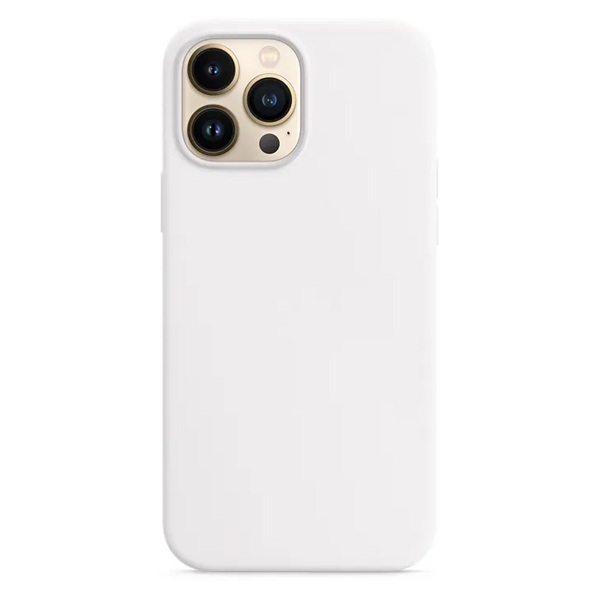 Силиконовый чехол Naturally Silicone Case White для iPhone 13 Pro Max