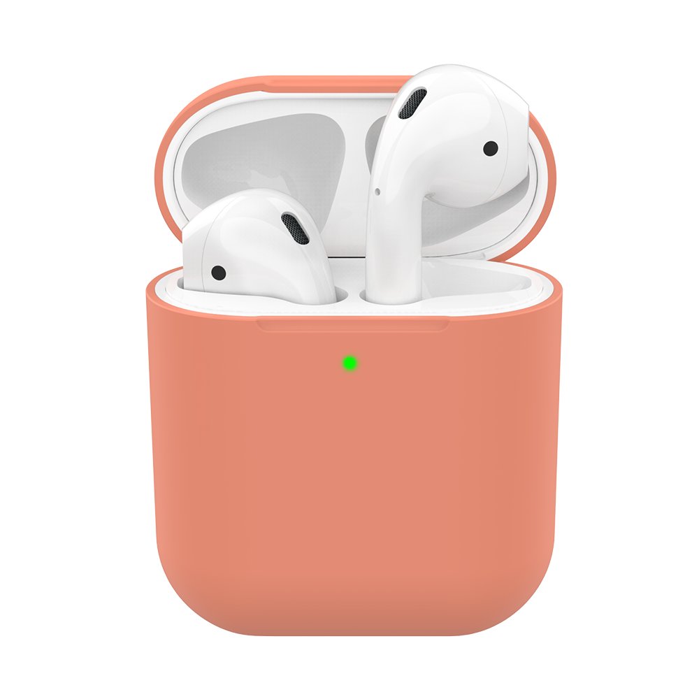 Силиконовый чехол Deppa Ultra Slim Peach для AirPods (47040)