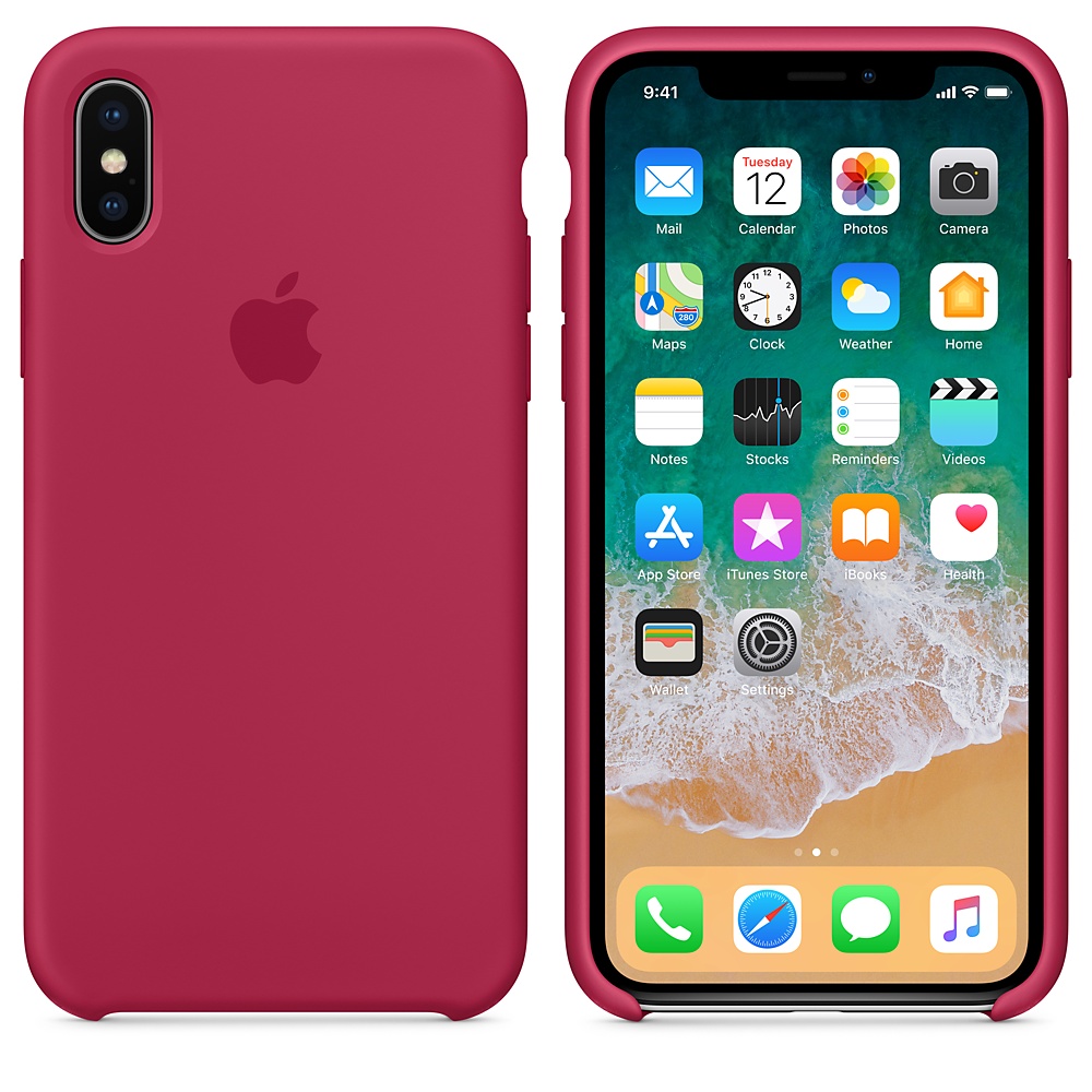 Силиконовый чехол Apple iPhone X Silicone Case - Rose Red (MQT82ZM/A) для iPhone X