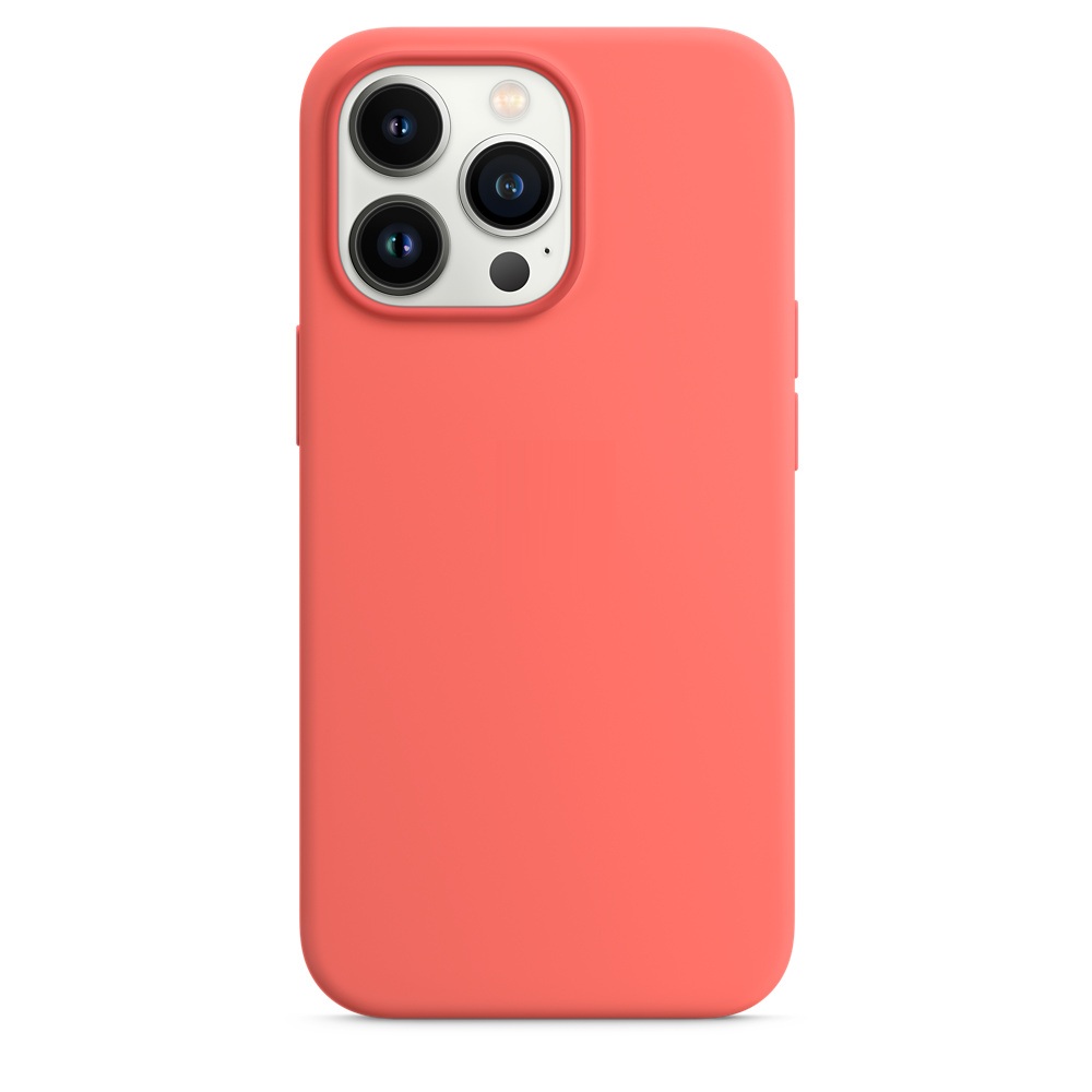 Силиконовый чехол Naturally Silicone Case with MagSafe Pink Pomelo для iPhone 13 Pro