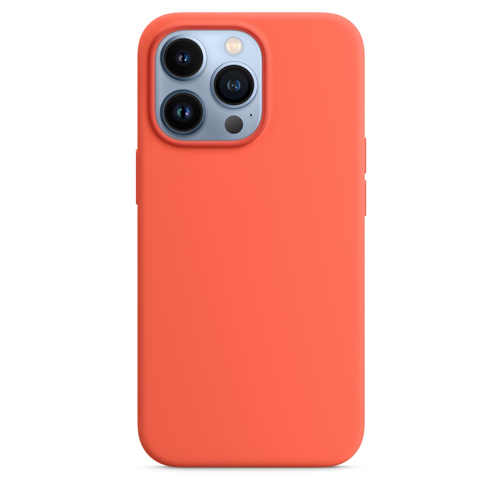 Силиконовый чехол Naturally Silicone Case with MagSafe Nectarine для iPhone 13 Pro