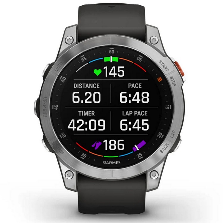 Умные часы Garmin epix (Gen 2) Standard Edition Slate Steel (010-02582-01)